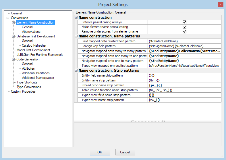 Project Properties Editor