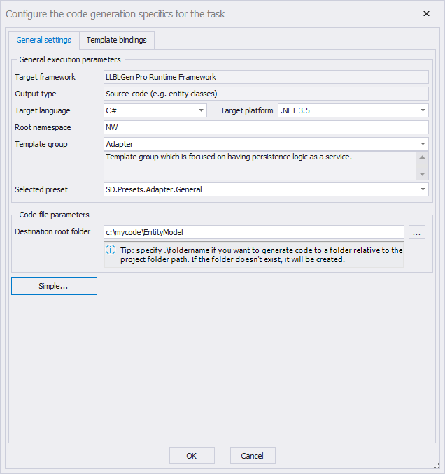 The Code Generation Task Configurator The Code Generation Task Configurator