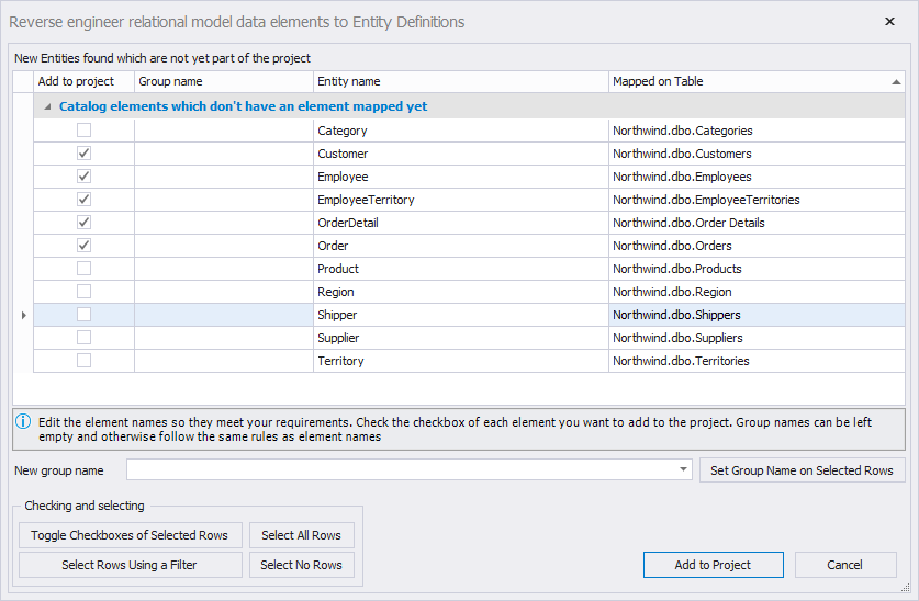 Reverse Engineering Element Editor