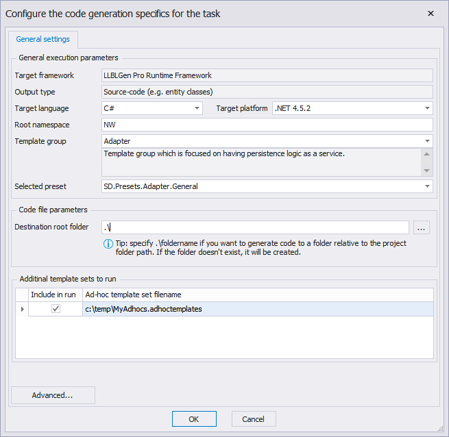 The Code Generation Task Configurator The Code Generation Task Configurator