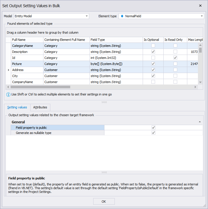 Bulk Element Settings Manipulator