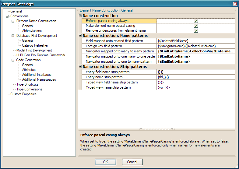 Project Properties Editor